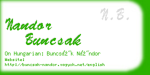 nandor buncsak business card